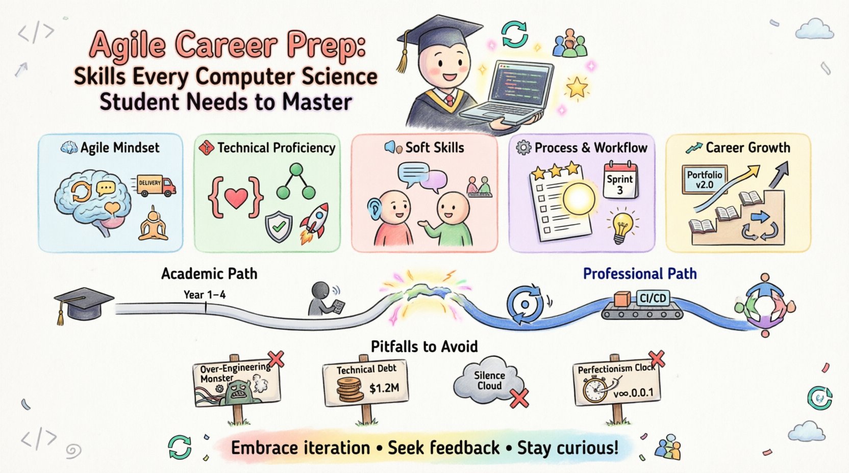 Préparation de carrière agile : compétences que chaque étudiant en informatique doit maîtriser