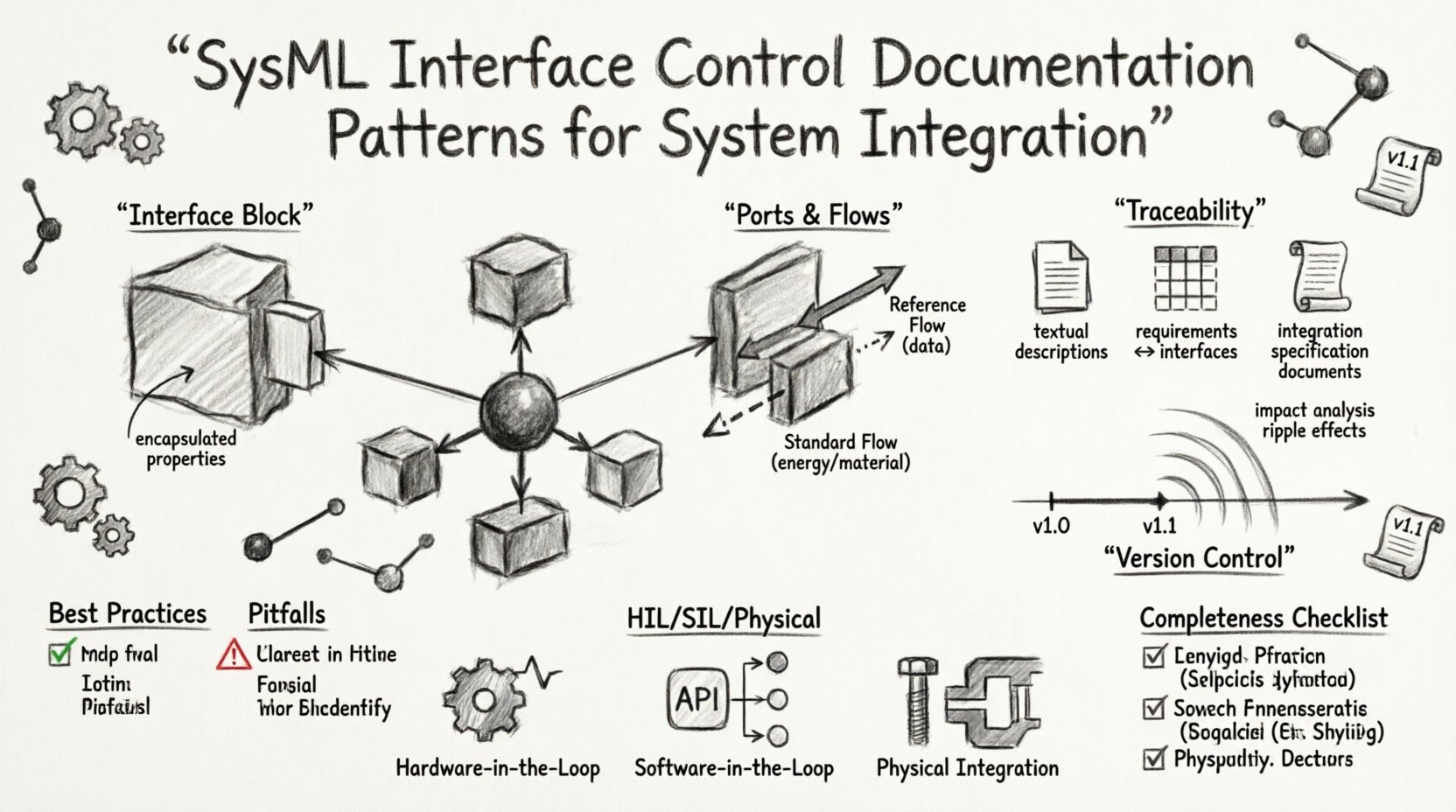 Wzorce dokumentacji kontroli interfejsów SysML do integracji systemów