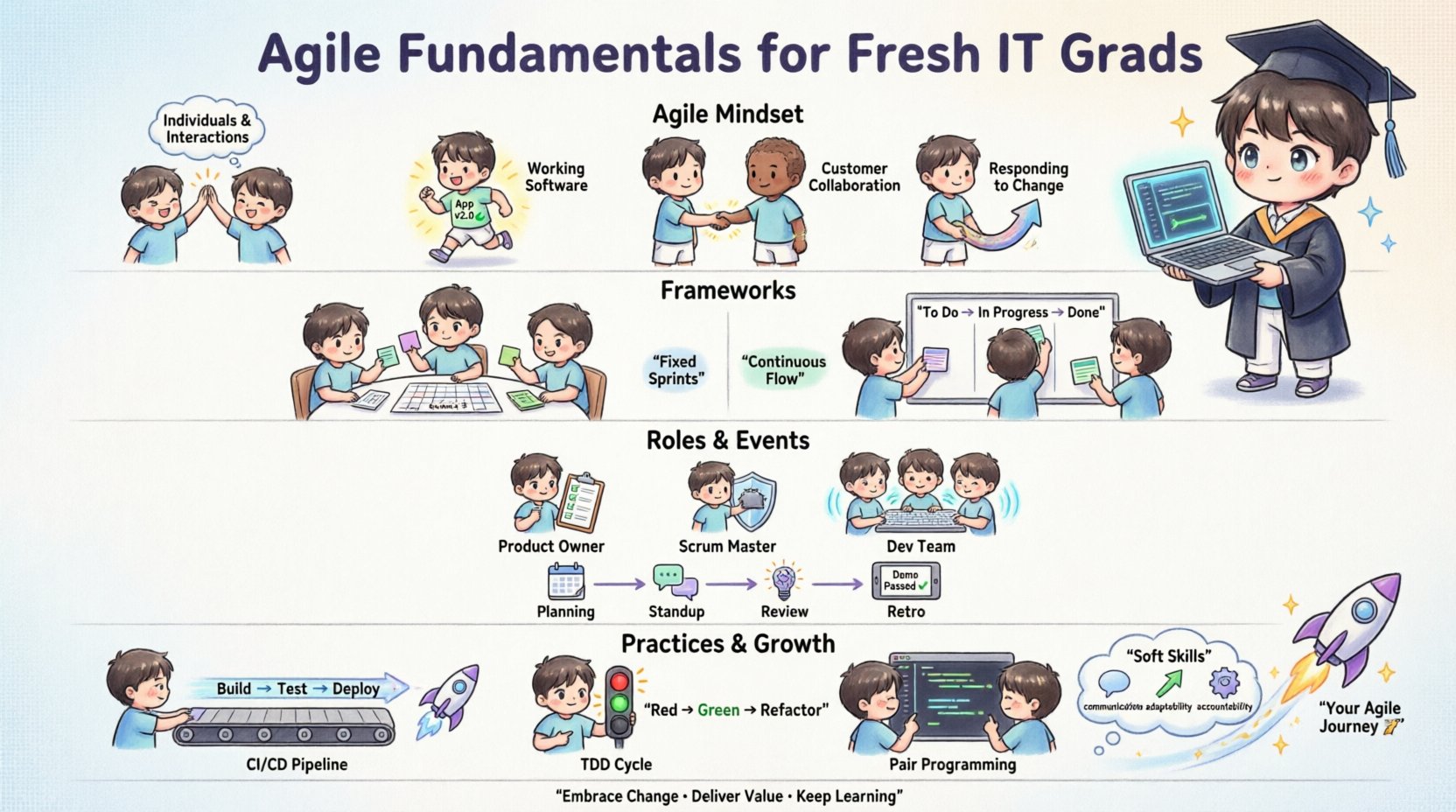 Agile Fundamentals: A Comprehensive Walkthrough for Fresh IT Grads