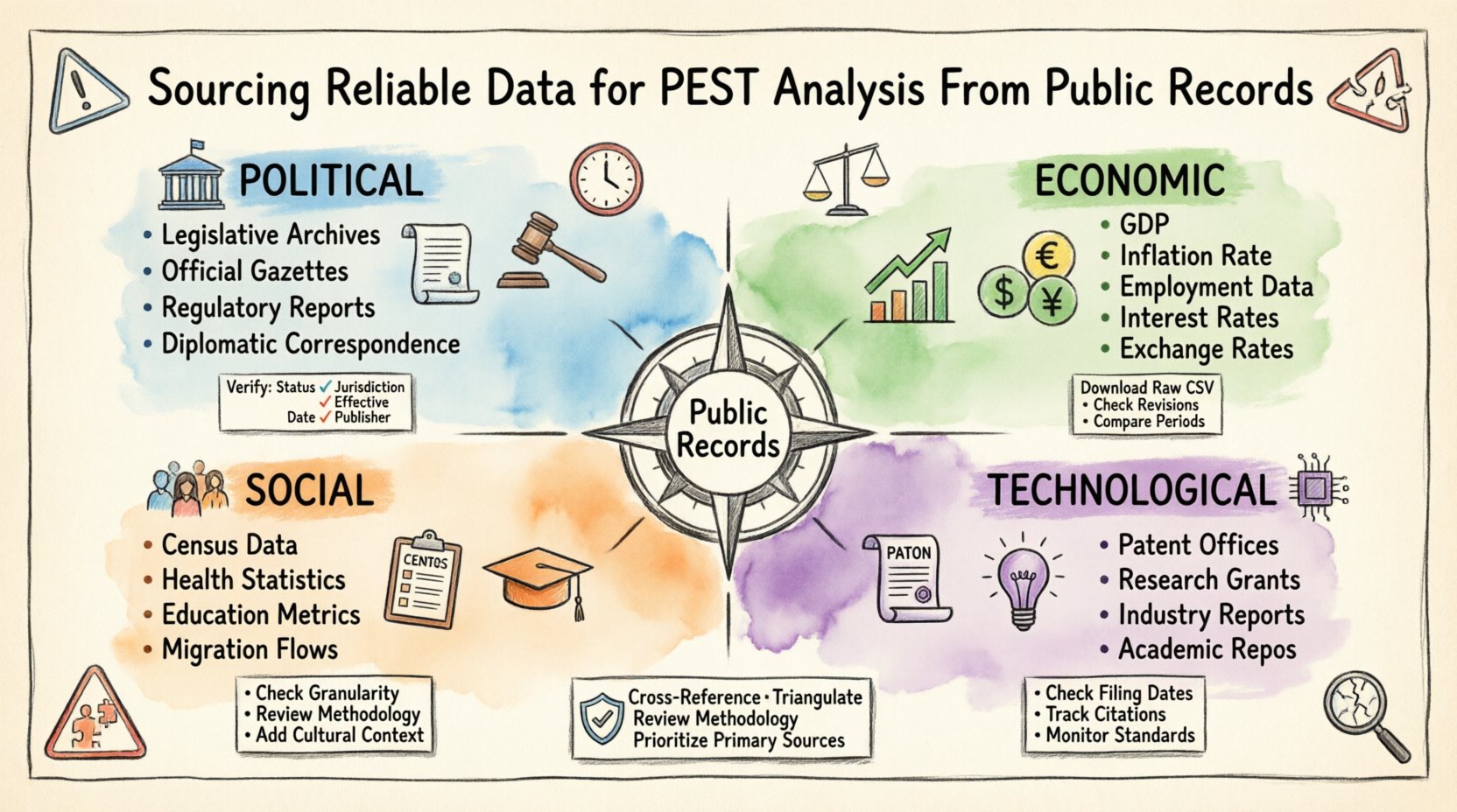 Sourcing Reliable Data for PEST Analysis From Public Records
