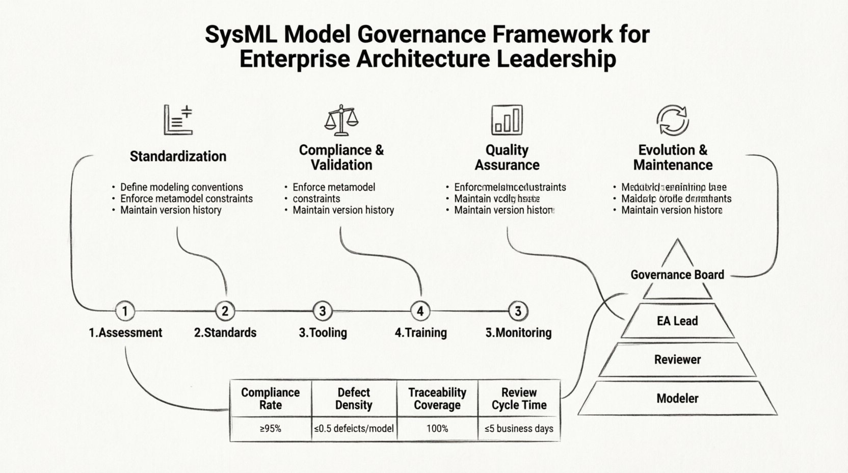 SysML Model Governance Framework for Enterprise Architecture Leadership