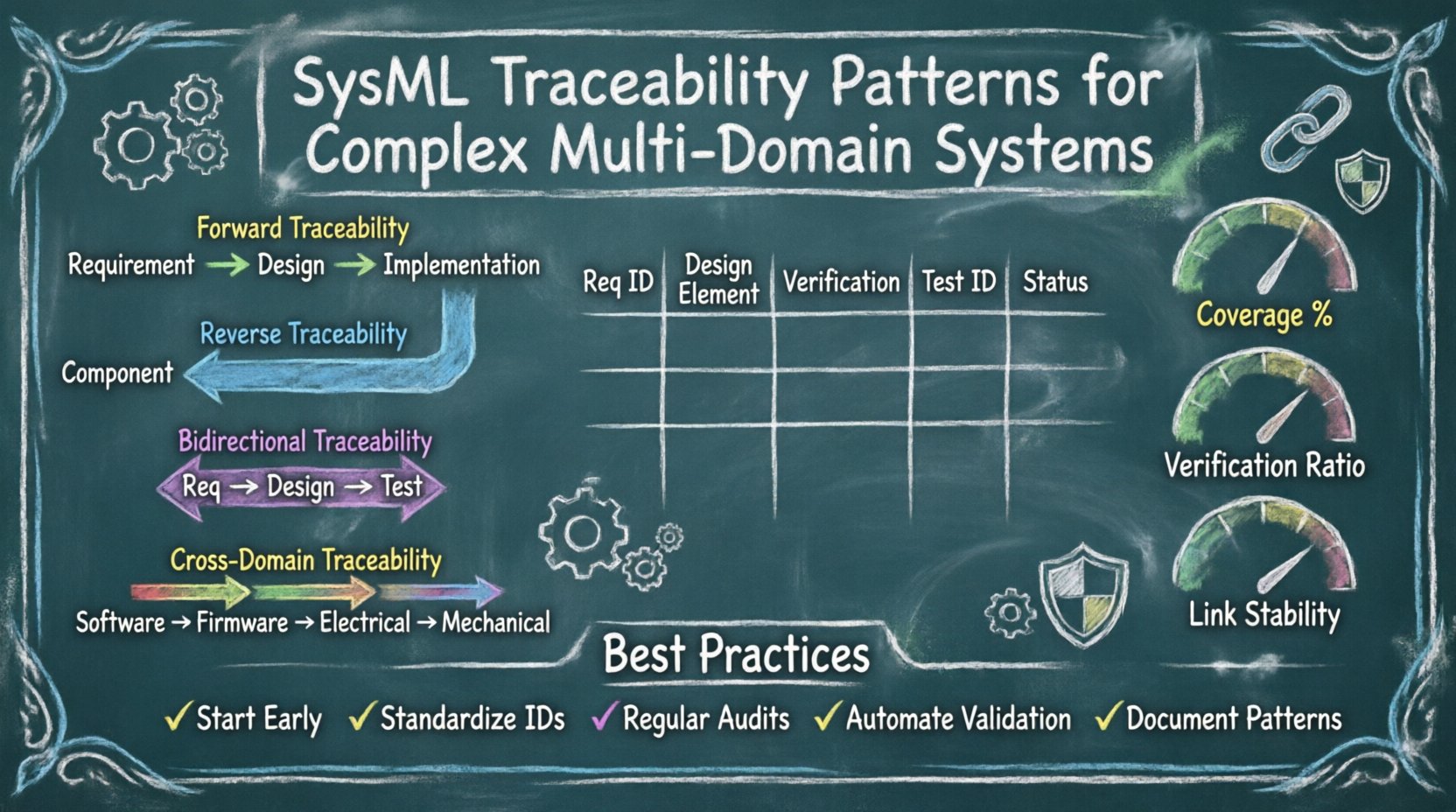 SysML Traceability Patterns for Complex Multi-Domain Systems