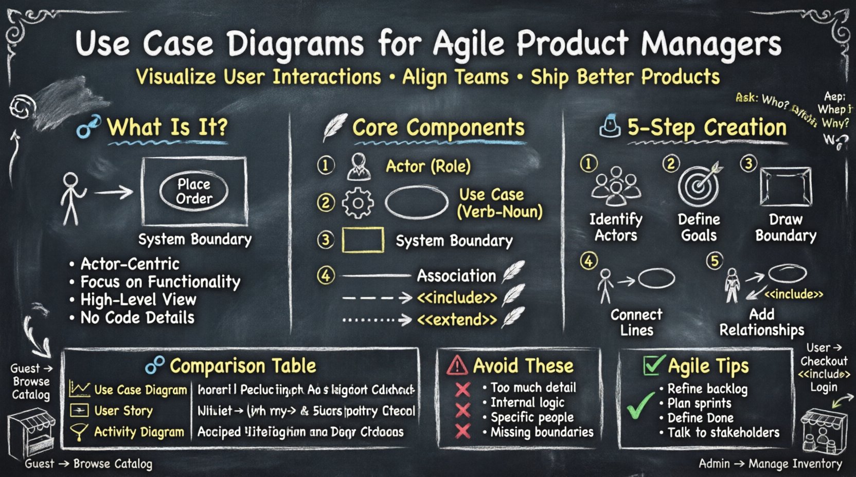 The Complete Handbook of Use Case Diagrams for Beginner Agile Product Managers
